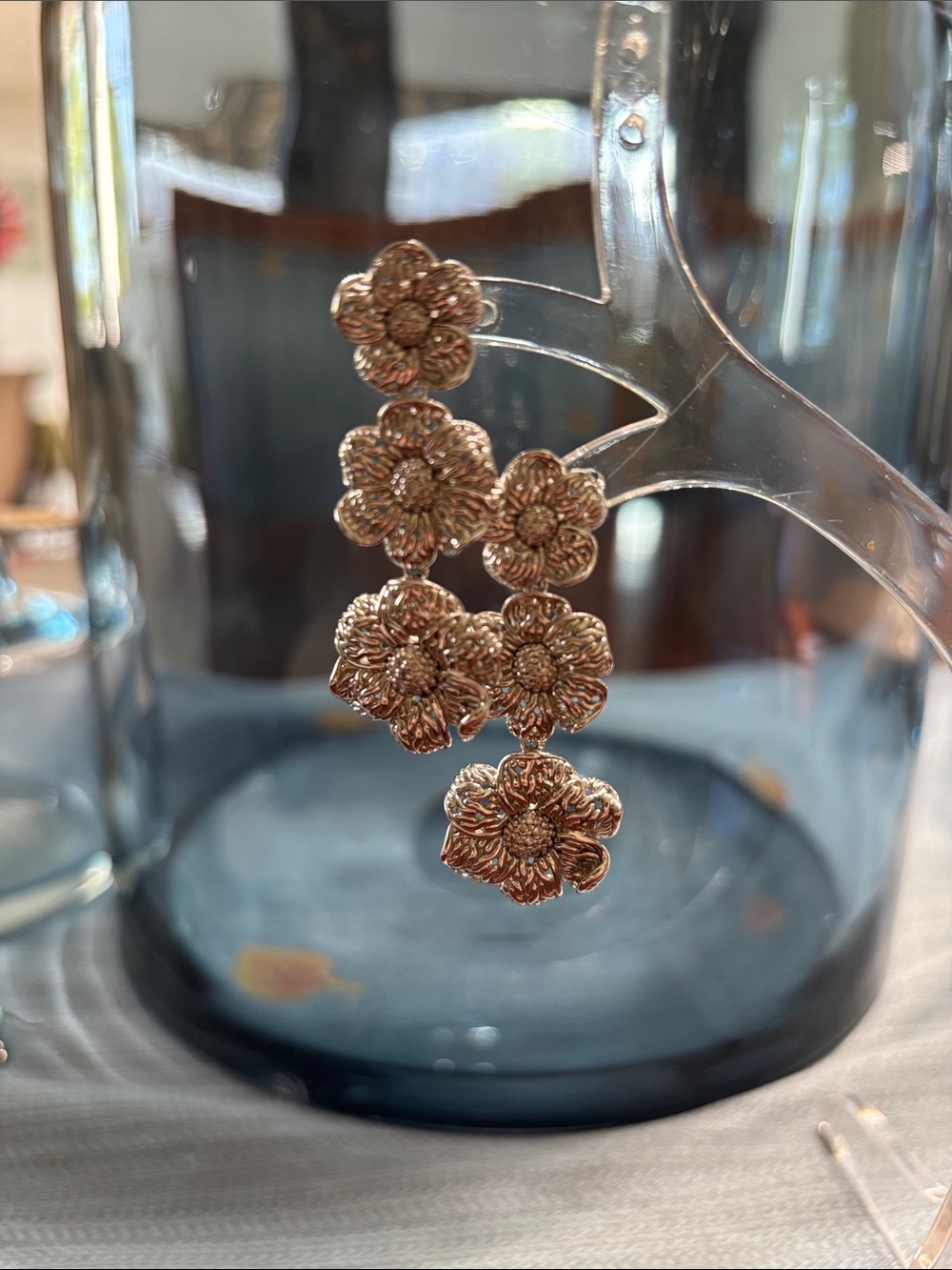 John Hardy Ayu Jasmine floral white gold 18k earrings